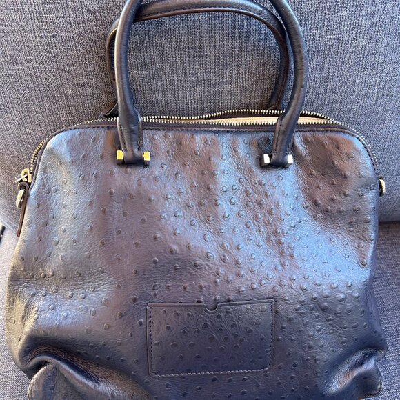 Kate Spade Blue Ostrich Leather Satchel Bag - Picture 2 of 4